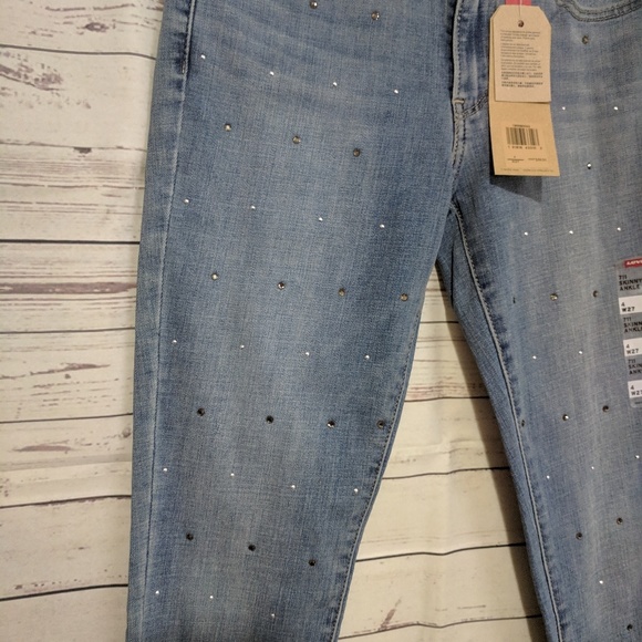Levi's 711 Studded Embellished Skinny Ankle Jeans - Picture 6 of 6